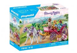 PLAYMOBIL PRINCESS MAGIC - CALÈCHE AVEC COUPLE PRINCIER, COCHER ET CADEAU #71846 (0525)
